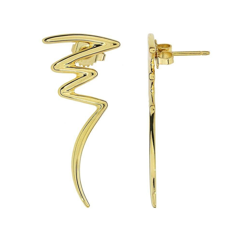 Women's TIFFANY & Co. Paloma Picasso 18K Gold Scribble Earrings For Sale