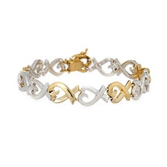 TIFFANY & Co. Paloma Picasso 18K Gold Sterling Silber Loving Heart Link Armband