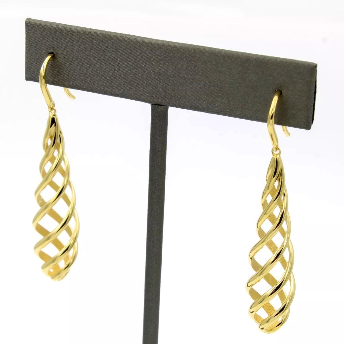 TIFFANY & Co. Paloma Picasso 18K Gold Venezia Luce Drop Earrings Large Size For Sale 4