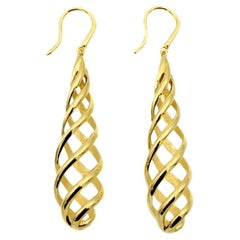 TIFFANY & Co. Paloma Picasso 18K Gold Venezia Luce Drop Earrings Large Size