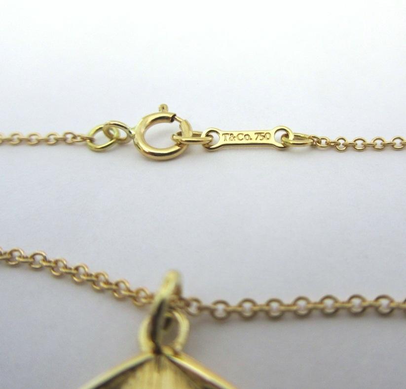 TIFFANY & Co. Paloma Picasso 18K Gold Villa Palm Pendant Necklace 3