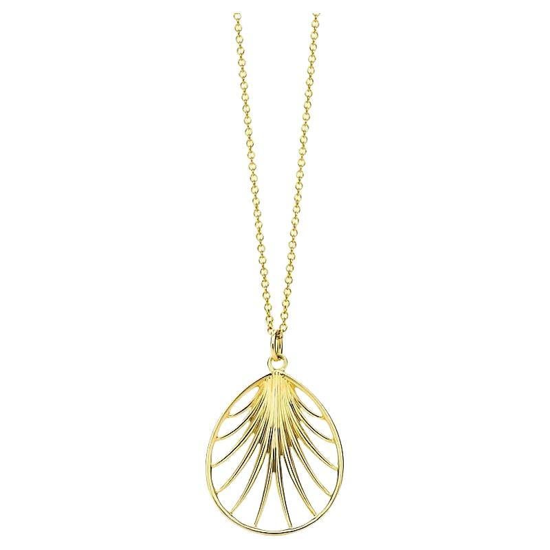 TIFFANY 
Co. Paloma Picasso 18K Gold Villa Palm Pendant Necklace