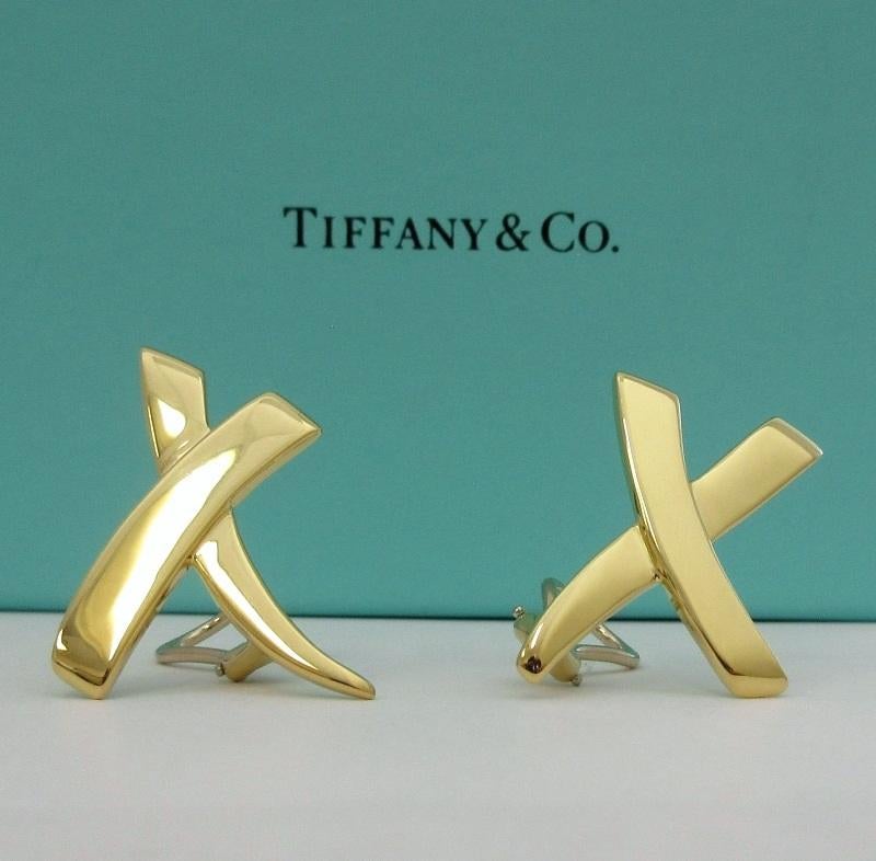 TIFFANY & Co. Paloma Picasso 18K Gold X Earrings Extra Large

Metal: 18K yellow gold
Measurement: 33mm(1.3