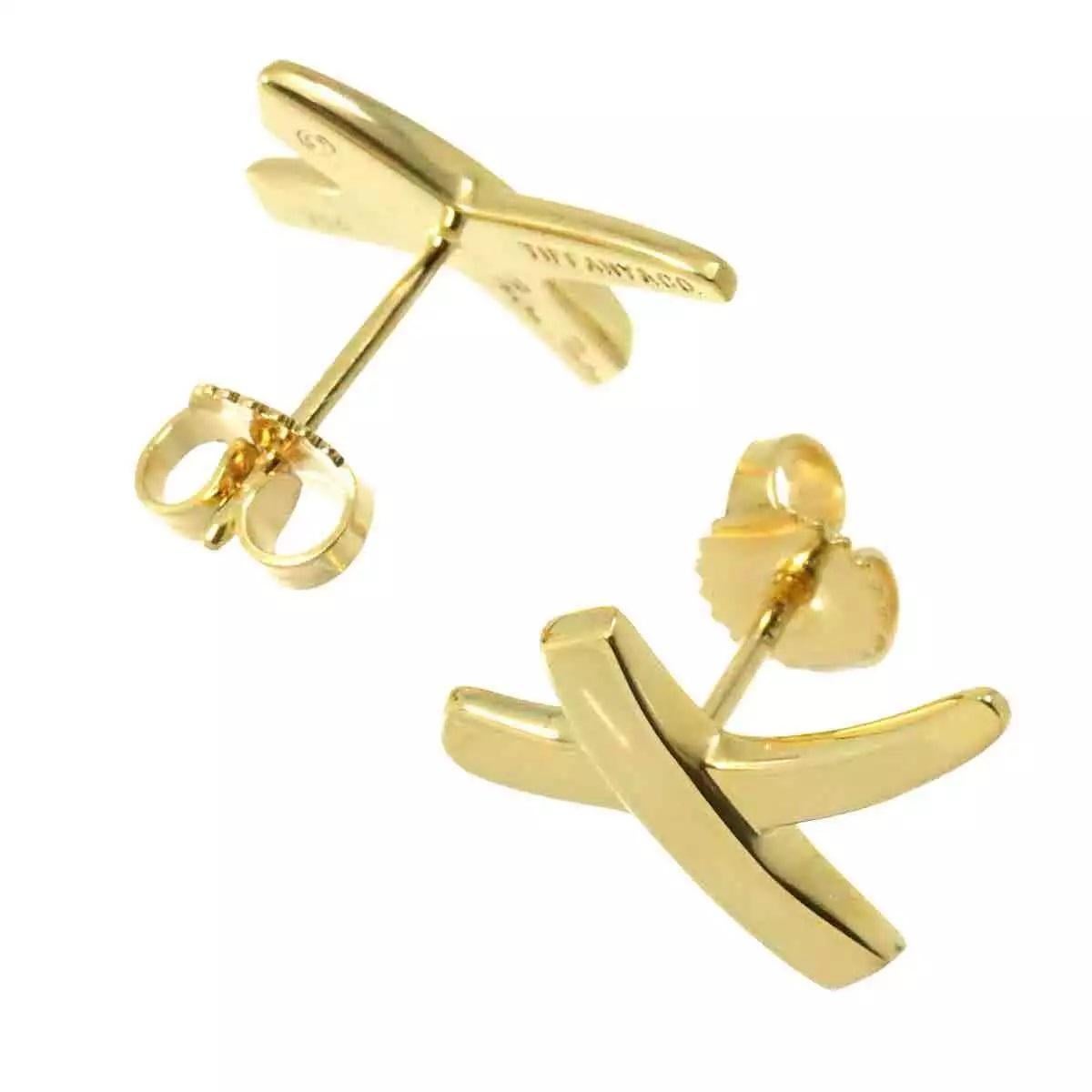 TIFFANY & Co. Orecchini X in oro 18 carati di Paloma Picasso In condizioni ottime in vendita a Los Angeles, CA