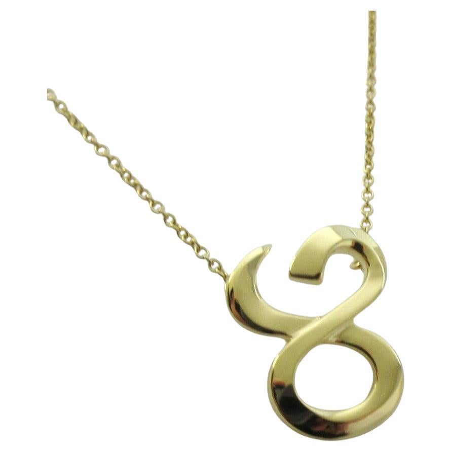 TIFFANY & Co. Paloma Picasso 18K Gold Zodiac Taurus Pendant Necklace  For Sale