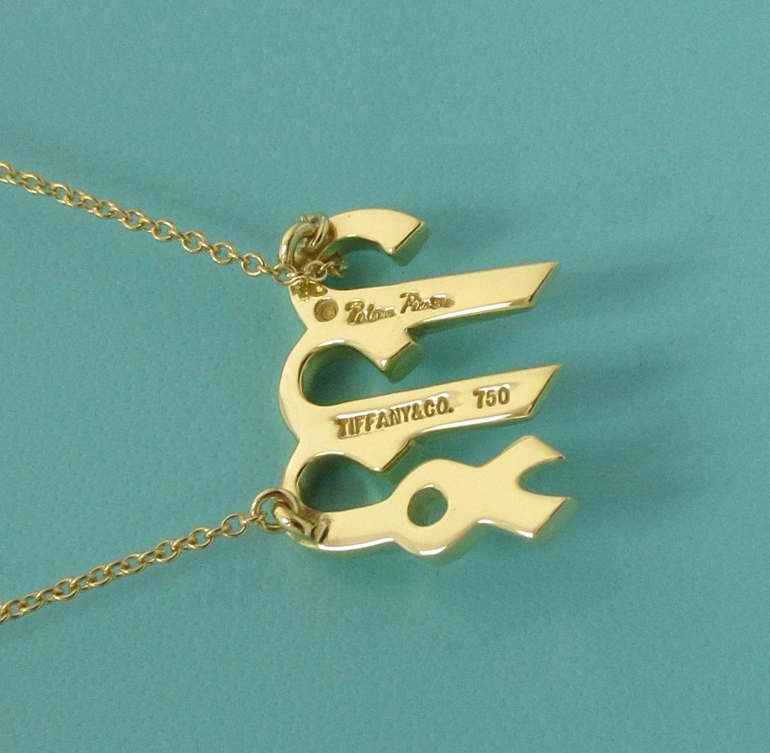 TIFFANY & Co. Paloma Picasso 18K Gold Zodiac Virgo Pendant Necklace For Sale 2