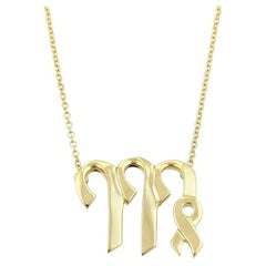 TIFFANY & Co. Paloma Picasso 18K Gold Zodiac Virgo Pendant Necklace