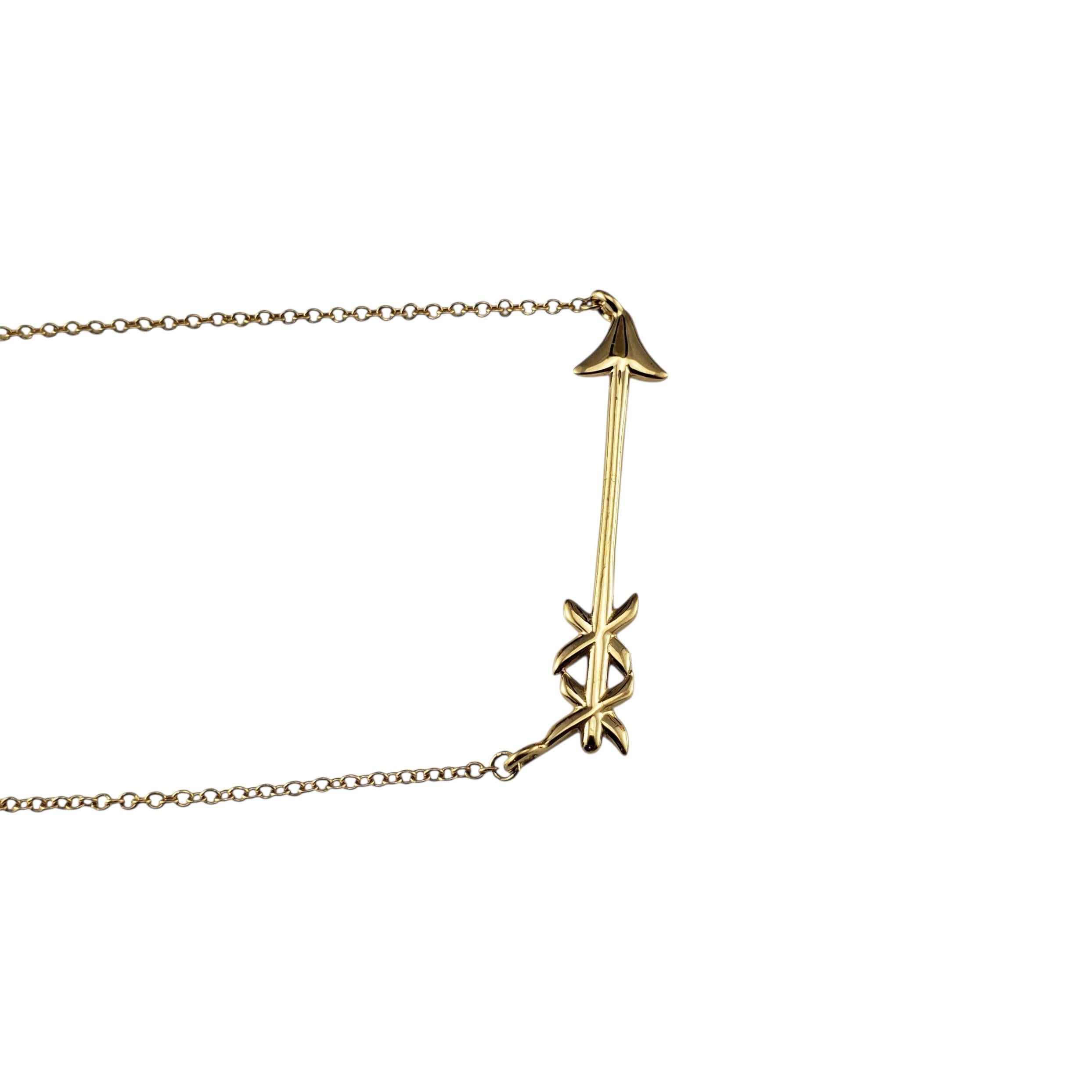 Tiffany & Co. Collana con ciondolo Arrow in oro rosa 18 carati Paloma Picasso #23198 In condizioni buone in vendita a Washington Depot, CT