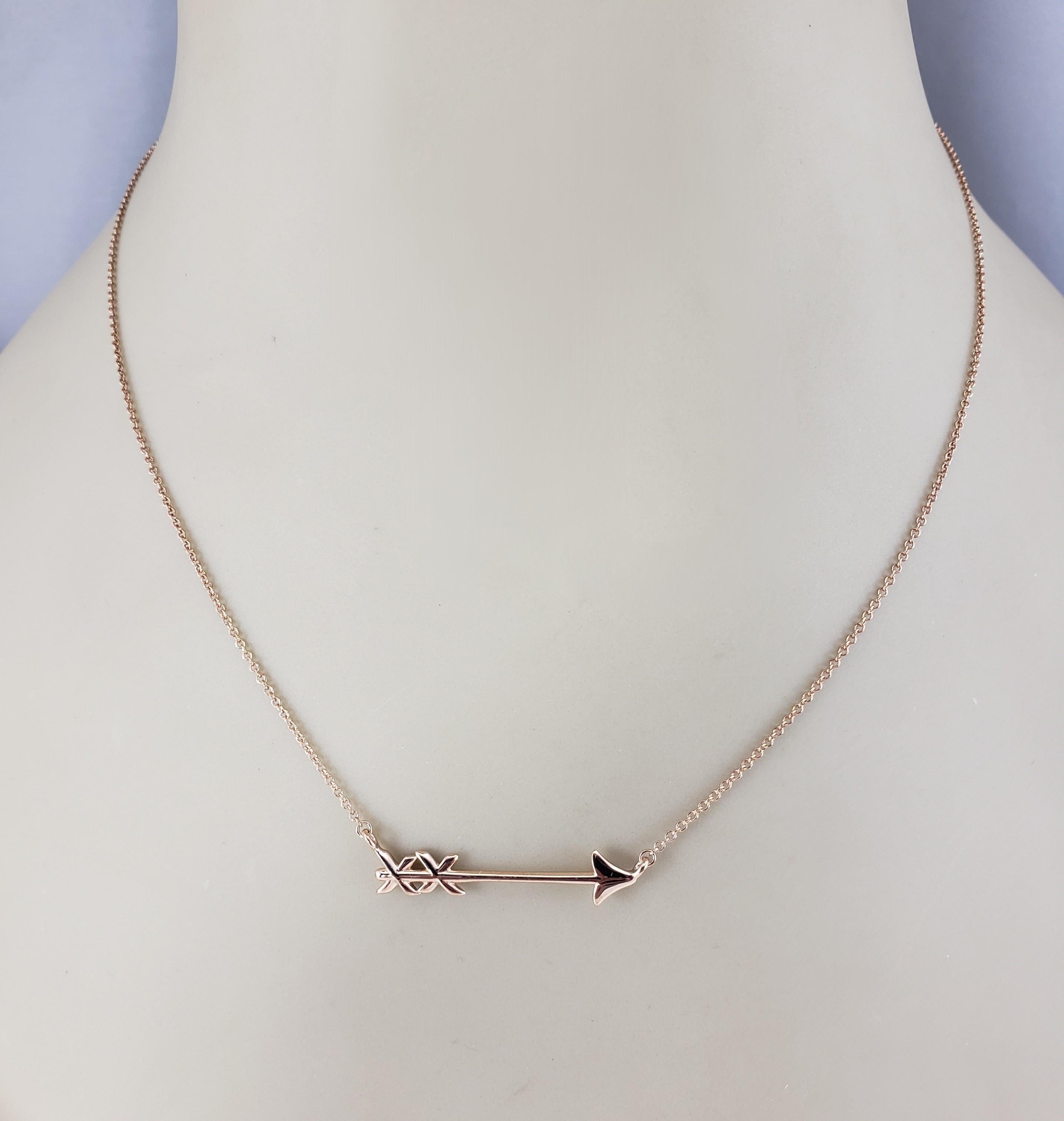 Tiffany & Co. Collana con ciondolo Arrow in oro rosa 18 carati Paloma Picasso #23198 in vendita 3