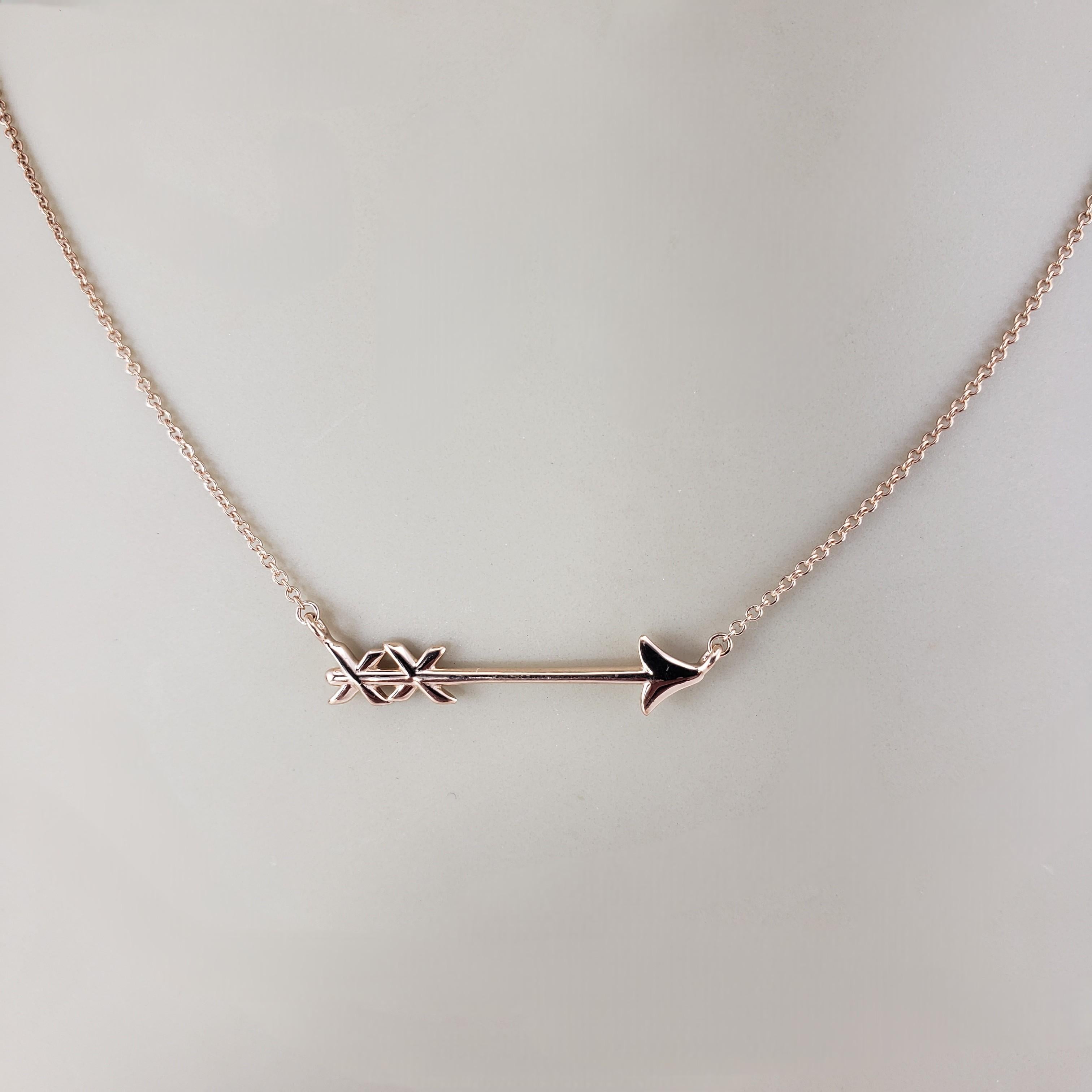 Tiffany & Co. Collana con ciondolo Arrow in oro rosa 18 carati Paloma Picasso #23198 in vendita 4