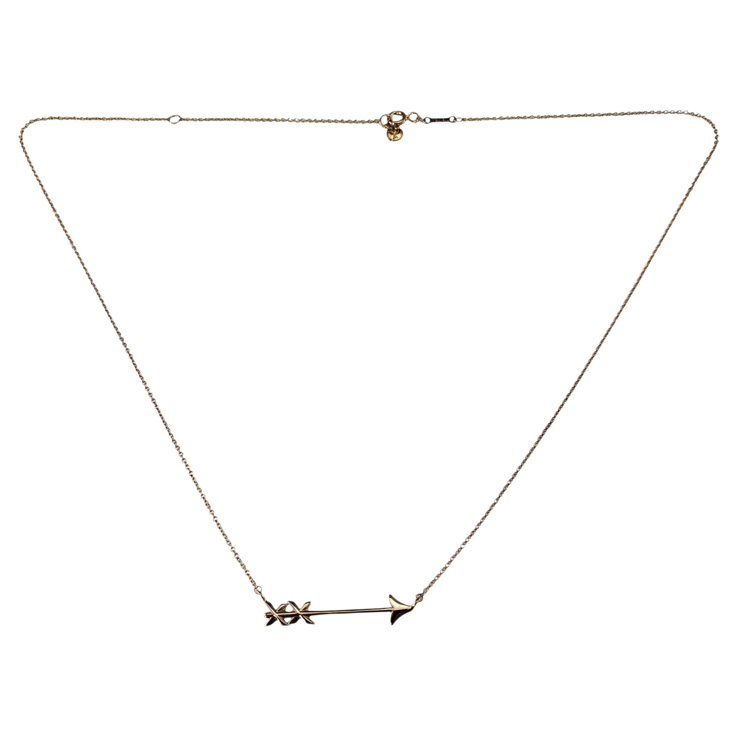 Tiffany & Co. Collana con ciondolo Arrow in oro rosa 18 carati Paloma Picasso #23198 in vendita