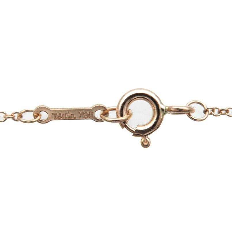 TIFFANY & Co Paloma Picasso 18K Rose Gold Diamond Loving Heart Anhänger Halskette im Angebot 2