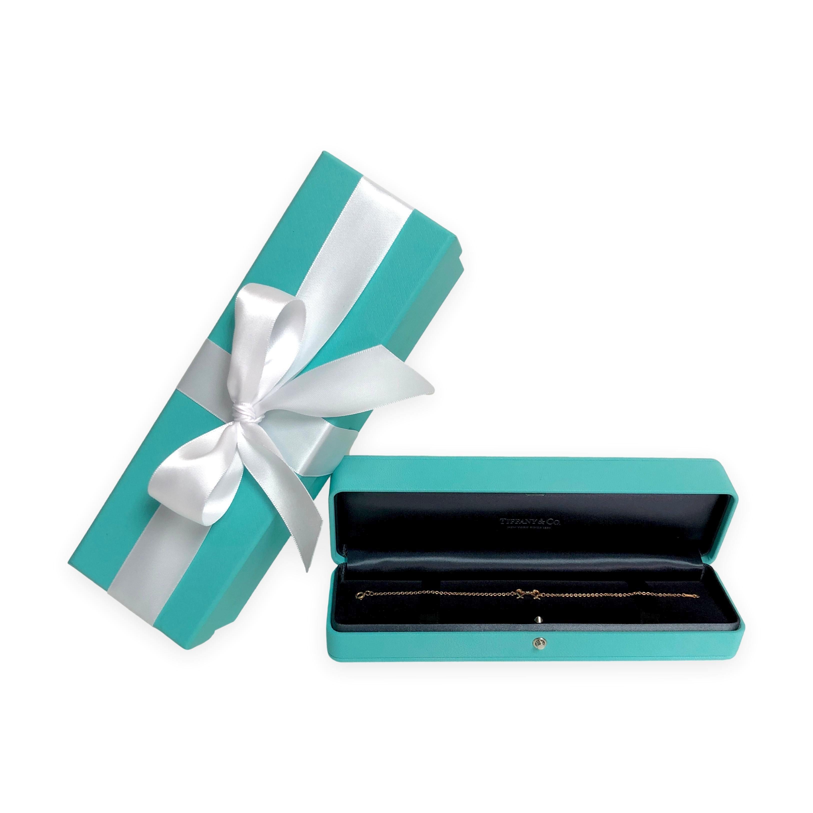 Tiffany & Co. Paloma Picasso 18K Rose Gold Double Loving Heart Bracelet 7