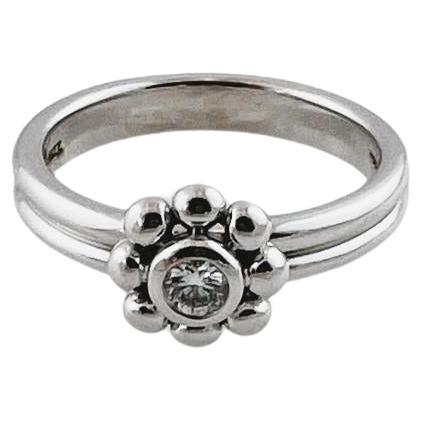 Tiffany & Co. Paloma Picasso 18K Weißgold Jolie Diamant Blume Ring 5,5 #15423