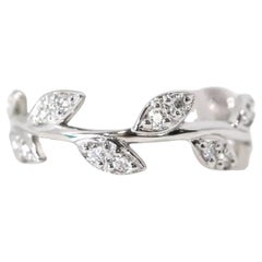 Tiffany & Co. Paloma Picasso 18k White Gold Olive Leaf Ring