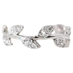Tiffany & Co. Paloma Picasso 18k White Gold Olive Leaf Ring