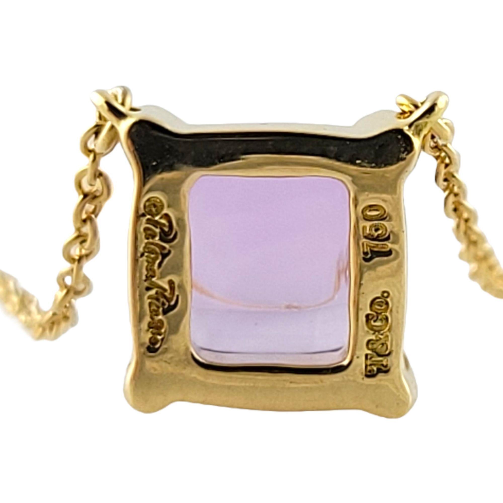 Tiffany & Co. Paloma Picasso 18k Yellow Gold Amethyst Sugar Stack Necklace In Good Condition In Washington Depot, CT