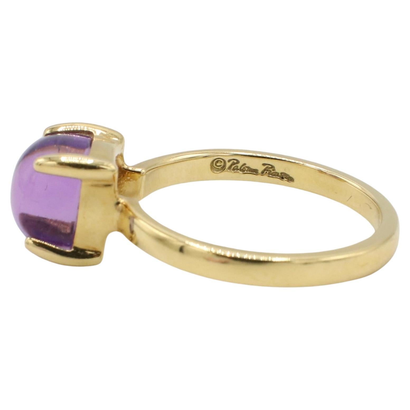 Tiffany & Co. Paloma Picasso 18k Gelbgold Amethyst Zucker Stacks Ring (Kegel-Cabochon) im Angebot