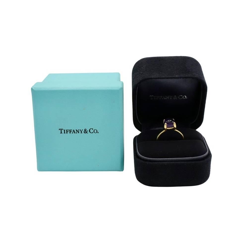 Tiffany & Co. Paloma Picasso 18k Gelbgold Amethyst Zucker Stacks Ring im Zustand „Hervorragend“ im Angebot in  Baltimore, MD
