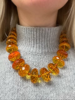 Tiffany & Co., Paloma Picasso, 18K Yellow Gold and Amber Bead Necklace