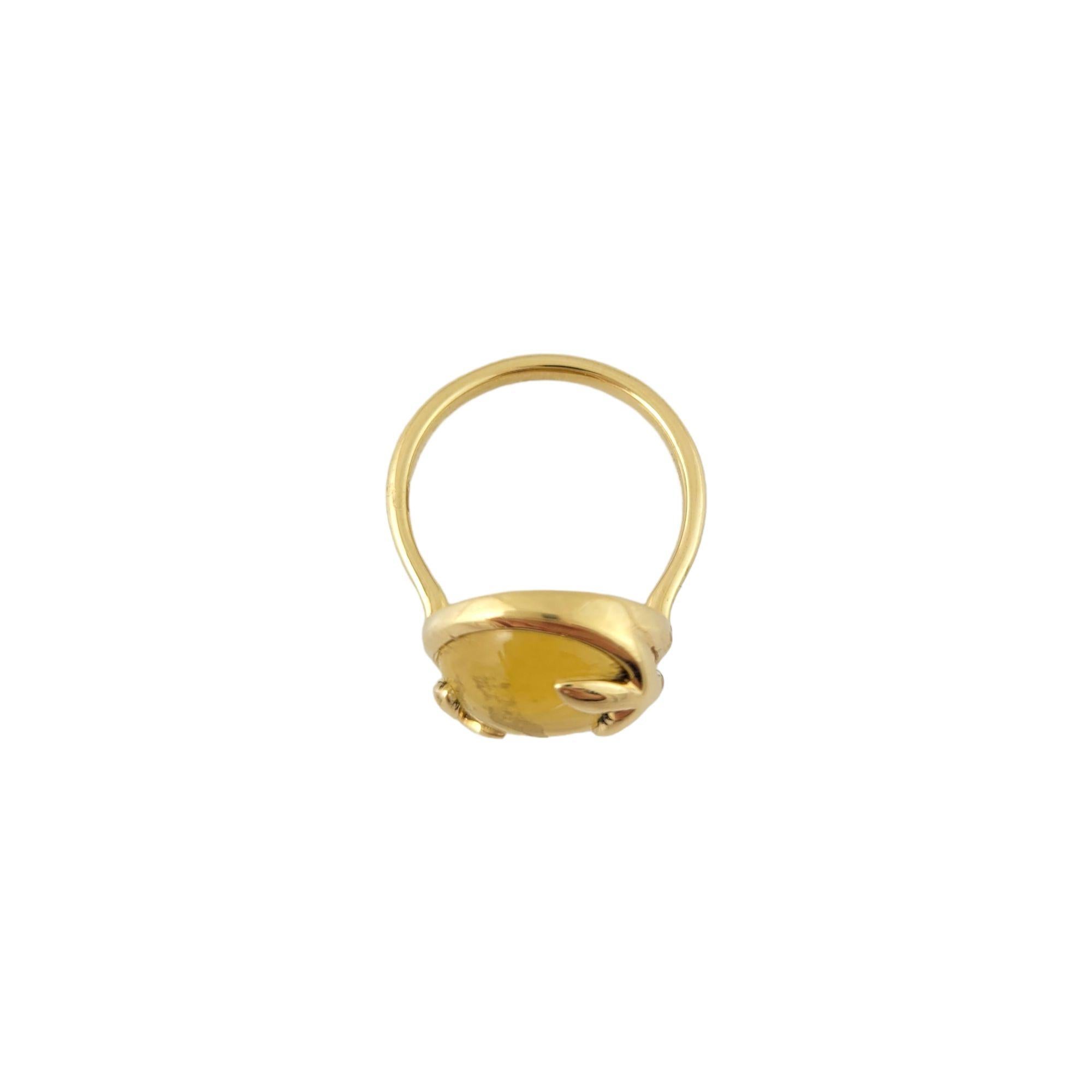 Tiffany & Co. Paloma Picasso 18k Yellow Gold and Citrine Olive Leaf Ring 2