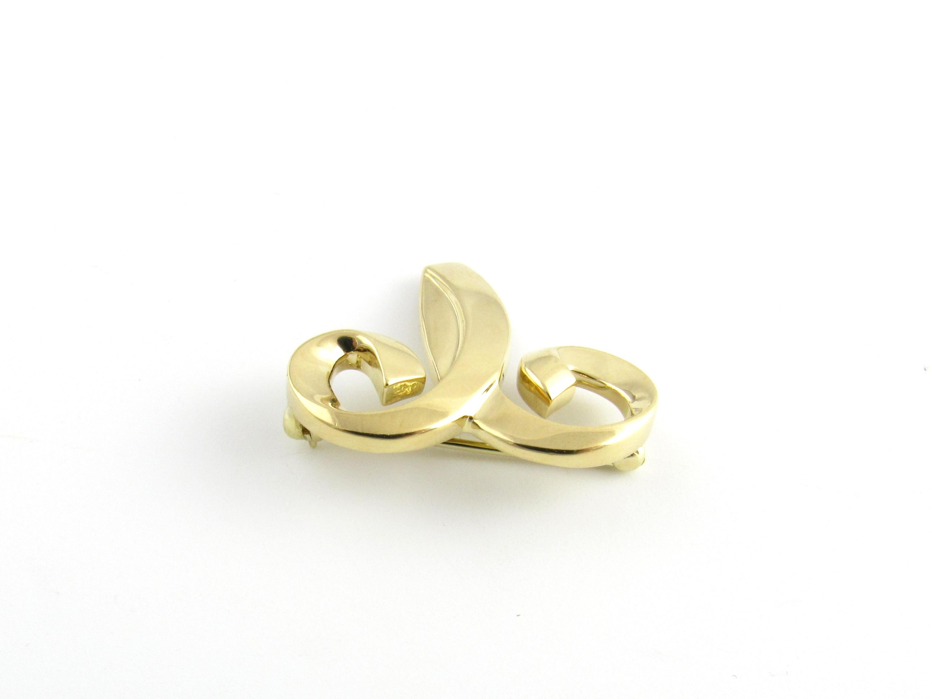 Tiffany & Co. Paloma Picasso 18 Karat Yellow Gold Aries Zodiac Pin Brooch In Good Condition In Washington Depot, CT