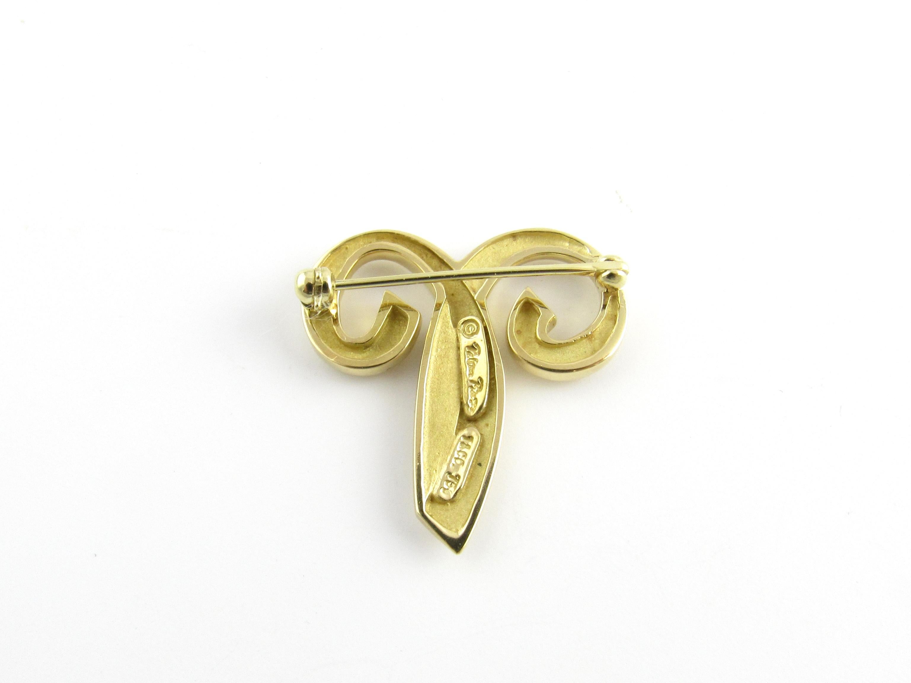 Tiffany & Co. Paloma Picasso 18 Karat Yellow Gold Aries Zodiac Pin Brooch 1