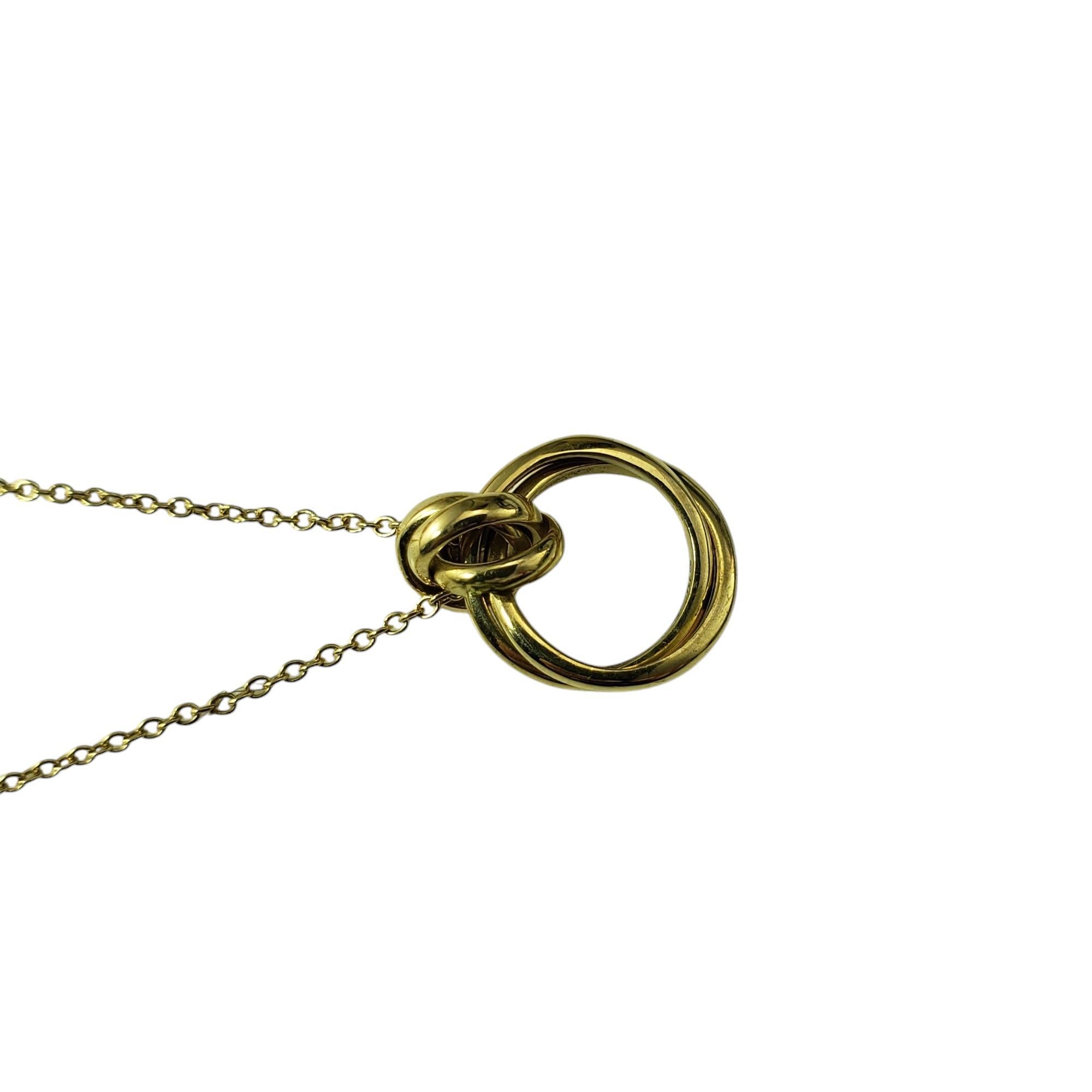 Contemporary Tiffany & Co. Paloma Picasso 18K Yellow Gold Circle Pendant Necklace #20566