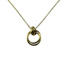 Tiffany & Co. Paloma Picasso 18K Yellow Gold Circle Pendant Necklace #20566