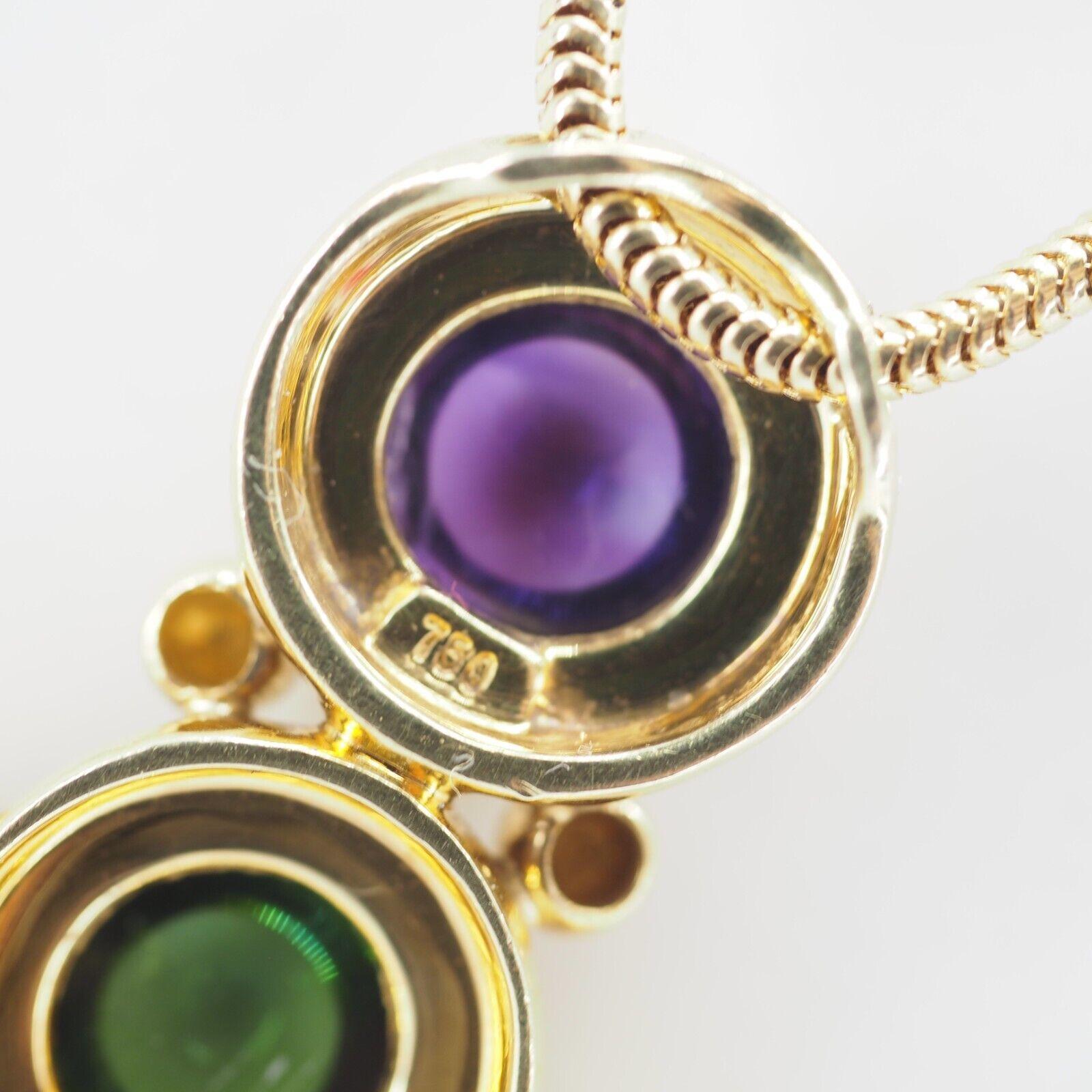Tiffany & Co. Paloma Picasso 18k Yellow Gold & Gemstone Cross Pendant Necklace 5