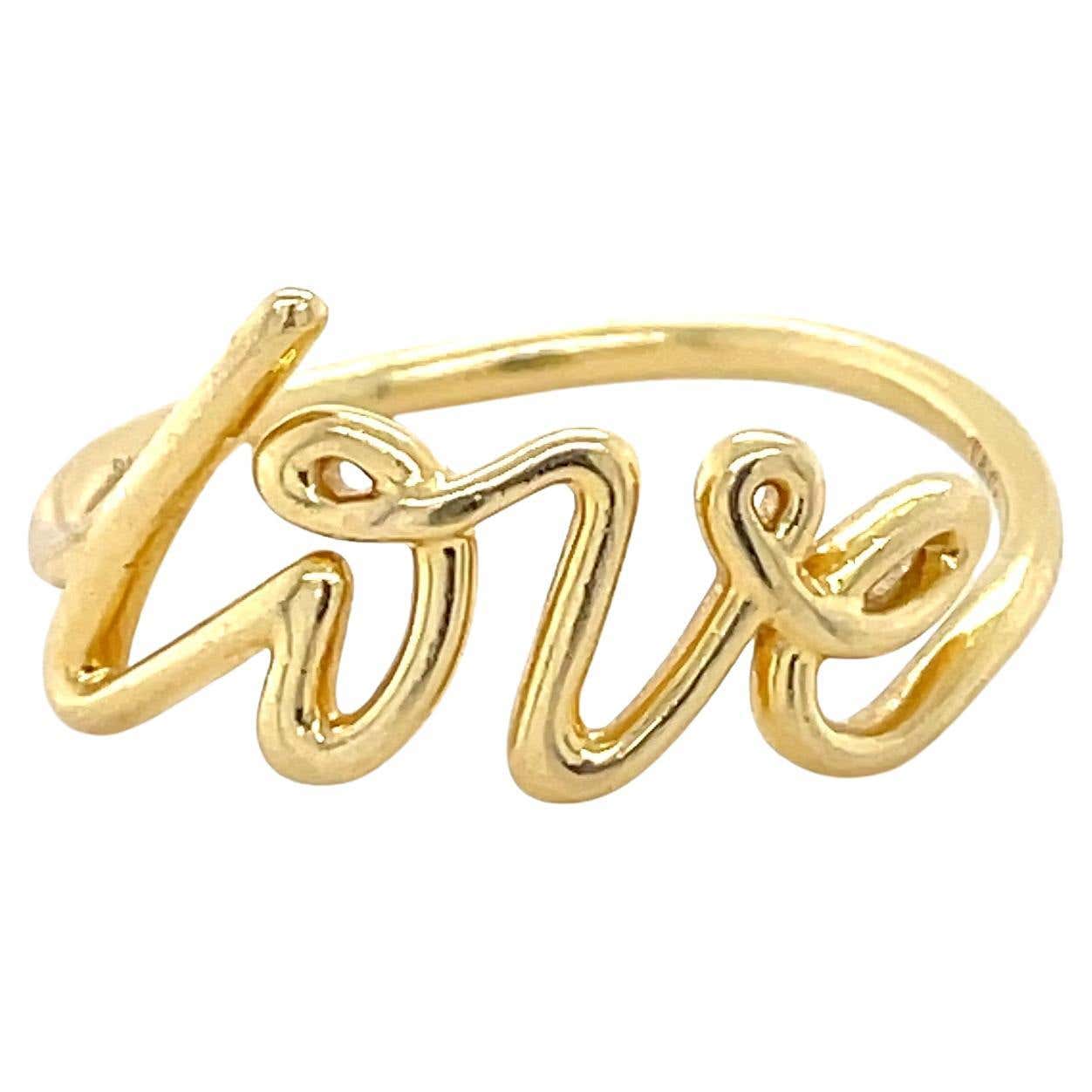 Tiffany and Co., Paloma Picasso, 18K Yellow Gold Graffiti Love Ring For ...