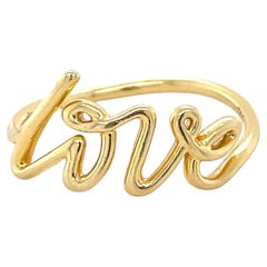 Tiffany & Co., Paloma Picasso, 18K Yellow Gold Graffiti Love Ring