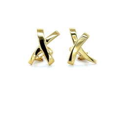 Tiffany & Co., Paloma Picasso, 18K Yellow Gold Graffiti X Earrings