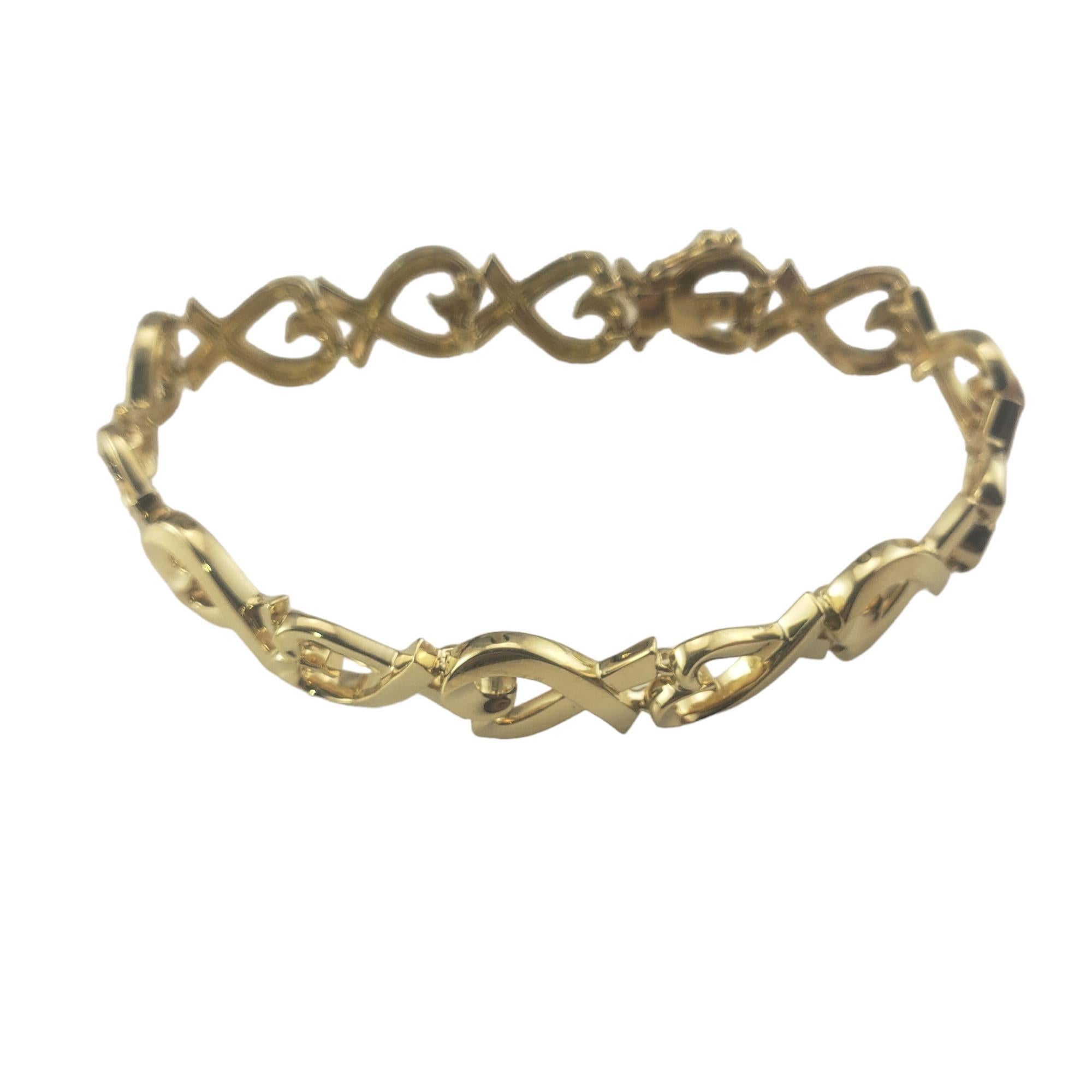 Tiffany & Co. Paloma Picasso 18K Yellow Gold Heart Bracelet #16794 In Good Condition For Sale In Washington Depot, CT