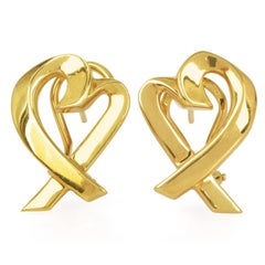 Tiffany & Co. Paloma Picasso Herzband-Ohrringe aus 18 Karat Gelbgold