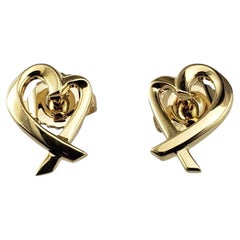 Tiffany & Co. Paloma Picasso 18K Yellow Gold Loving Hearts Stud Earrings #21192