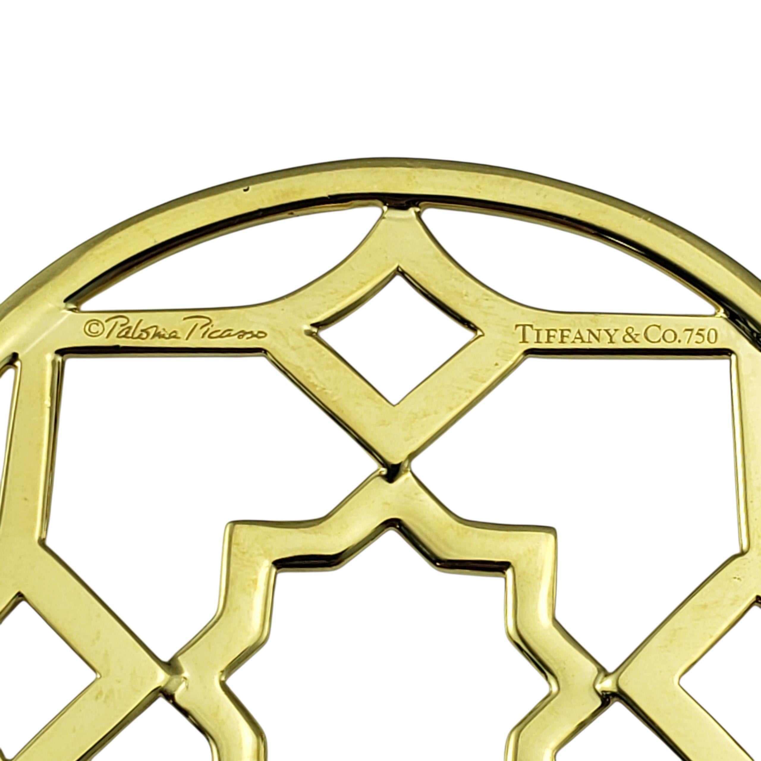 Tiffany & Co. Colgante Paloma Picasso Marrakech de oro amarillo de 18 quilates nº 22562 en venta 2