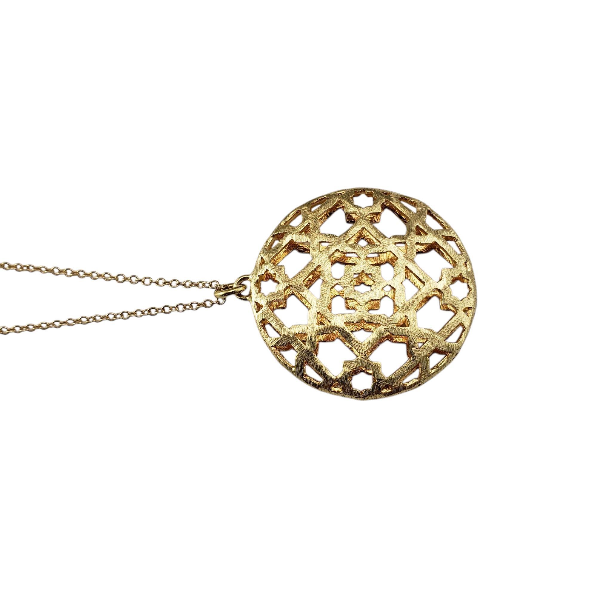 Tiffany & Co. Paloma Picasso - Collana con ciondolo Marrakesh in oro giallo 18 carati #21545 In condizioni buone in vendita a Washington Depot, CT