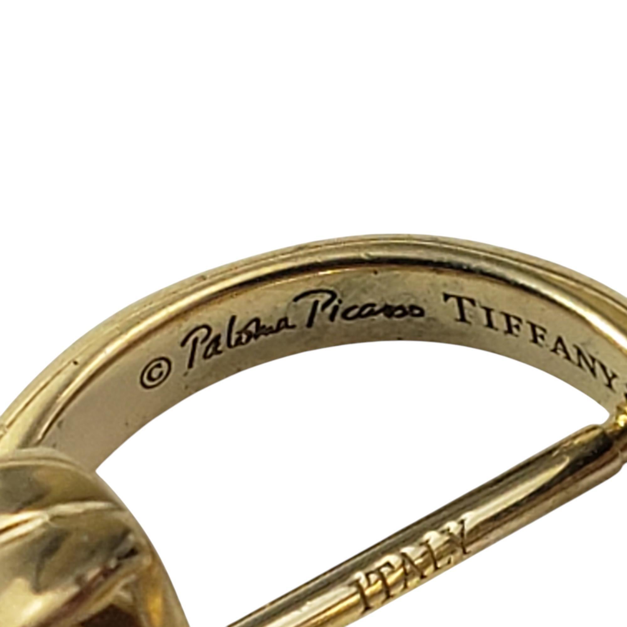 Tiffany & Co. Paloma Picasso 18K Yellow Gold Melody Mini Hoop Earrings #20565 In Good Condition In Washington Depot, CT