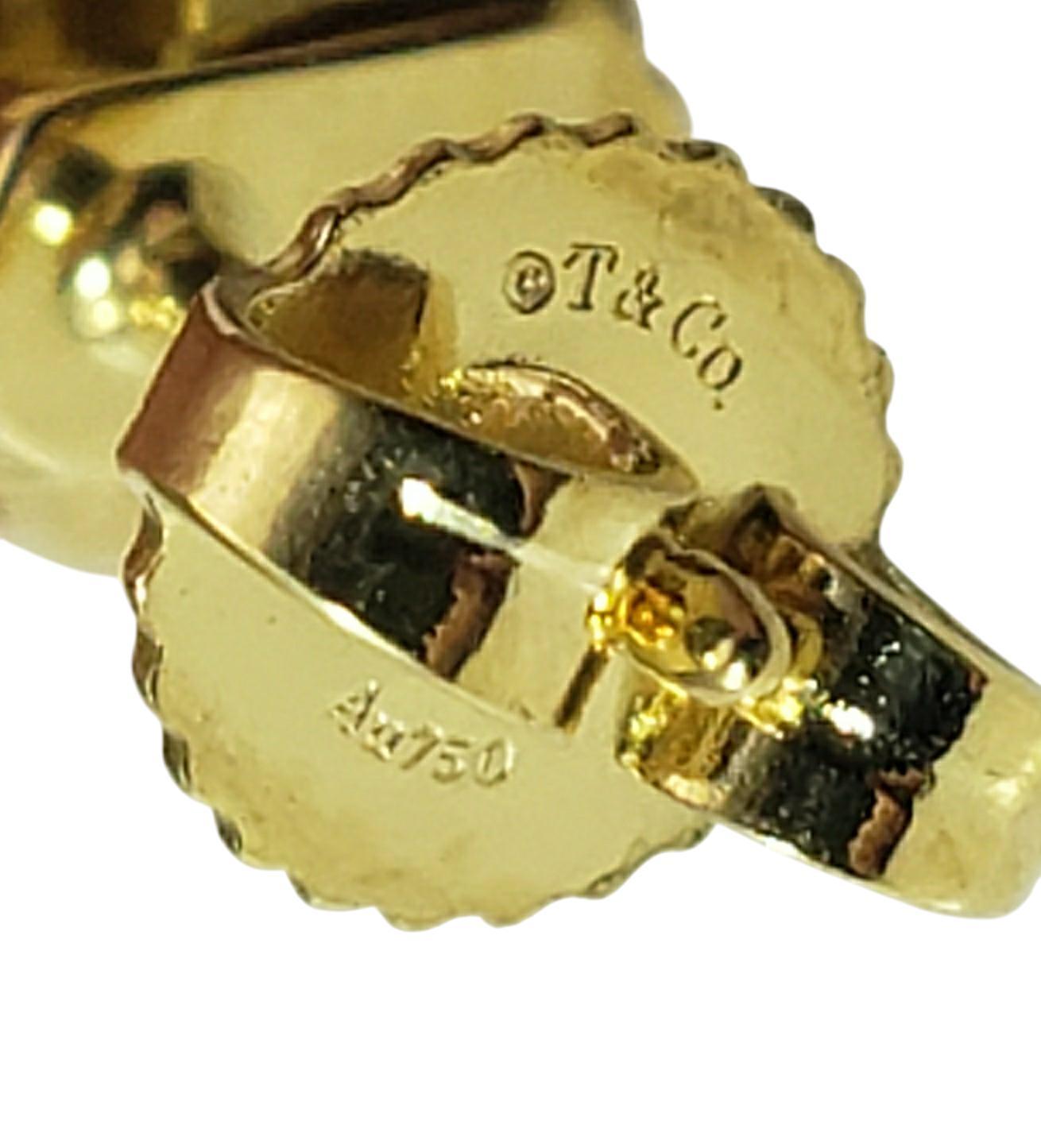 Tiffany & Co. Paloma Picasso 18K Yellow Gold Melody Mini Hoop Earrings #20565 2