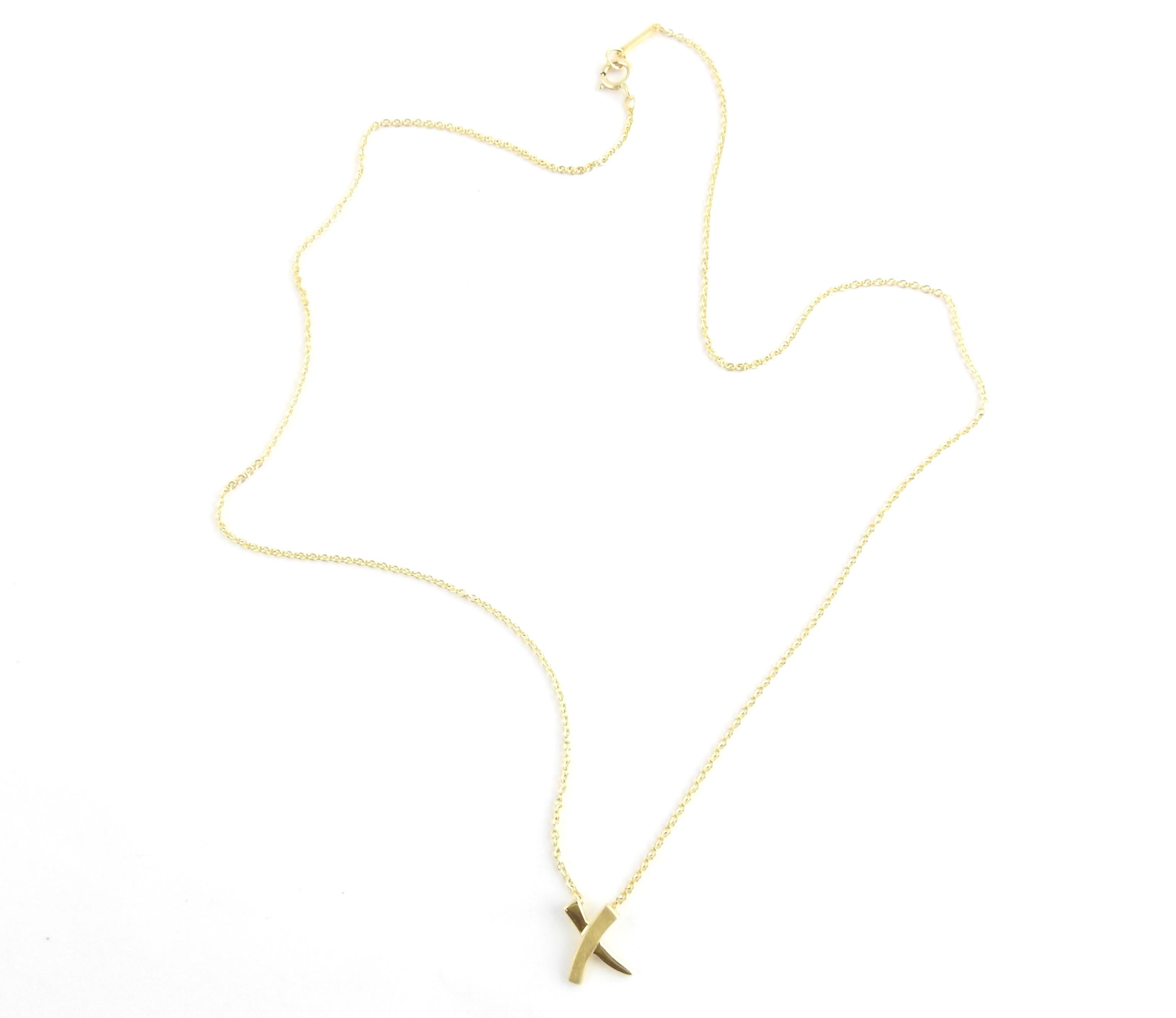 tiffany x necklace gold