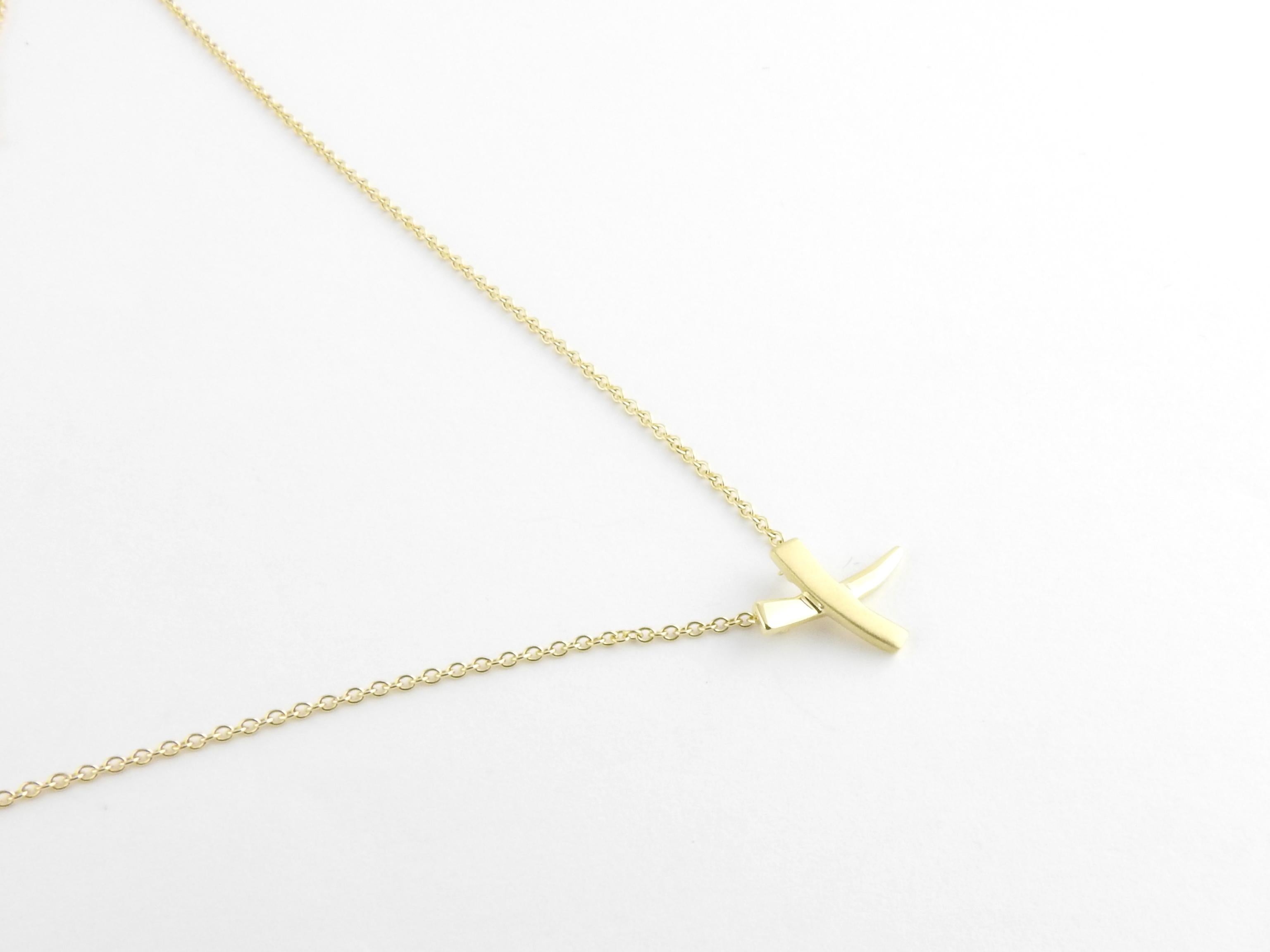 tiffany kiss necklace gold