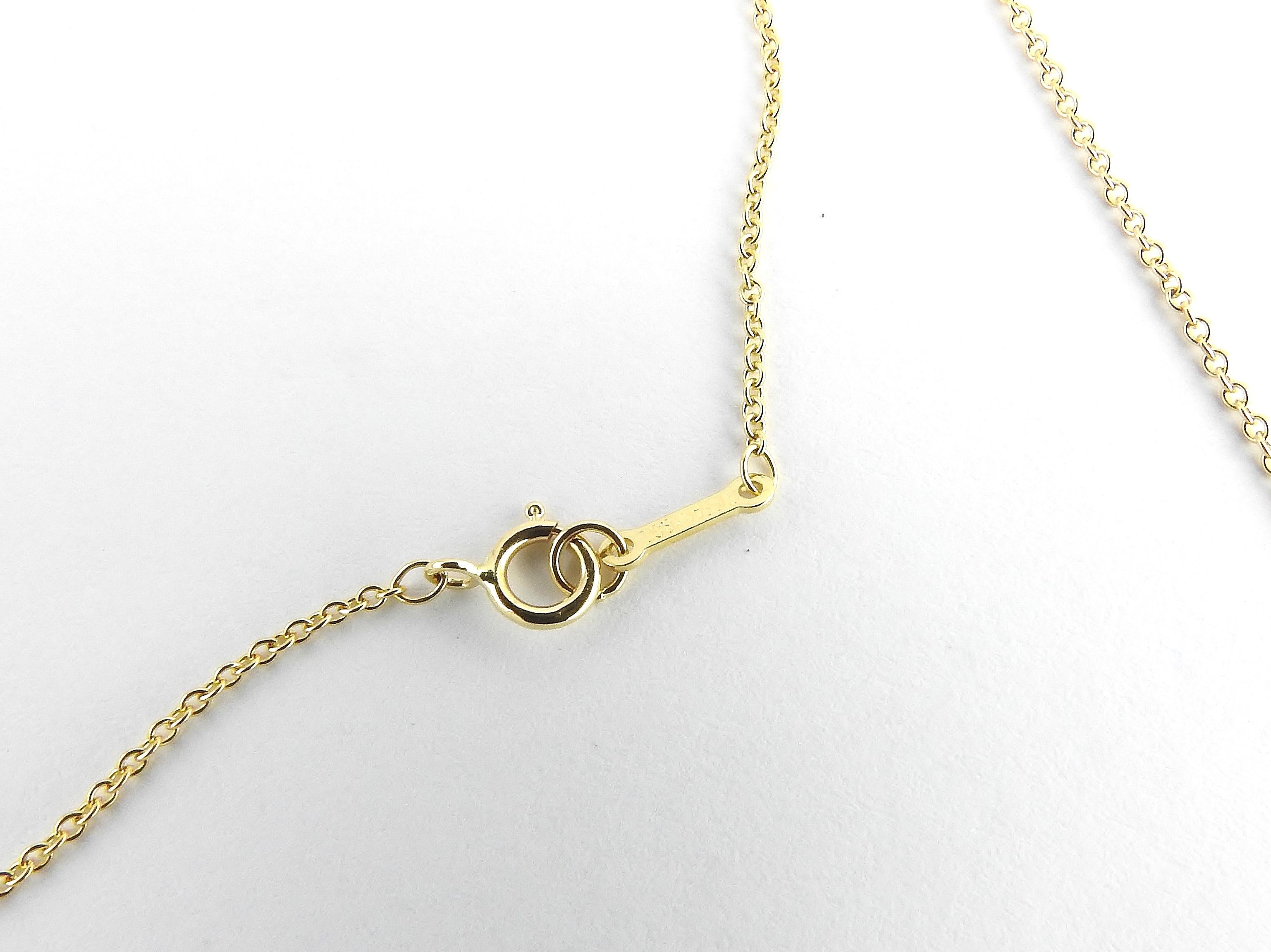Women's Tiffany & Co. Paloma Picasso 18 Karat Yellow Gold Mini X Kiss Necklace