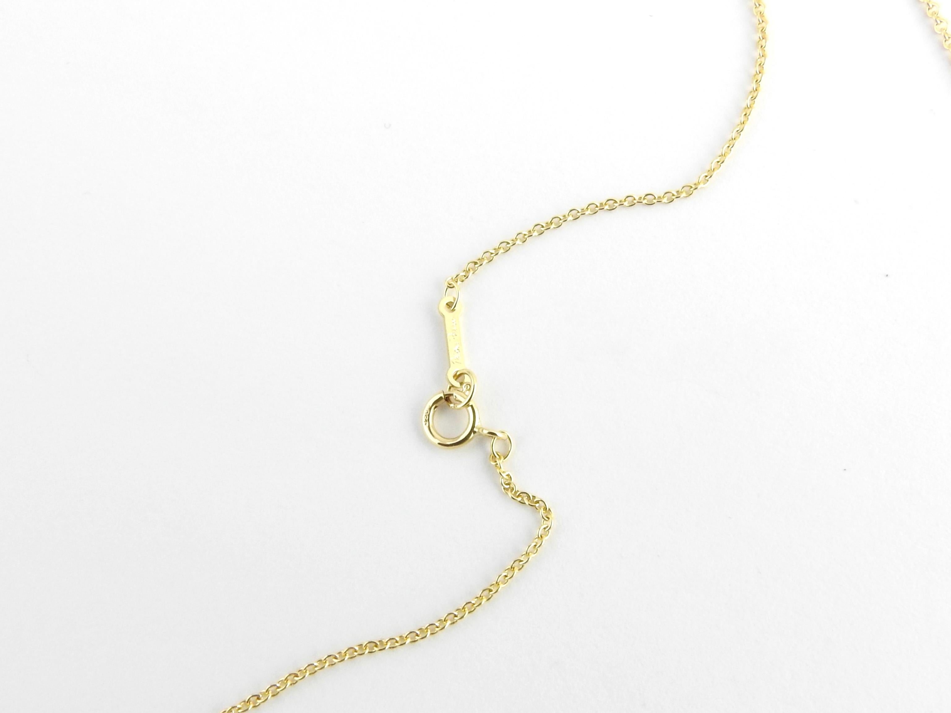 Tiffany & Co. Paloma Picasso 18 Karat Yellow Gold Mini X Kiss Necklace 1