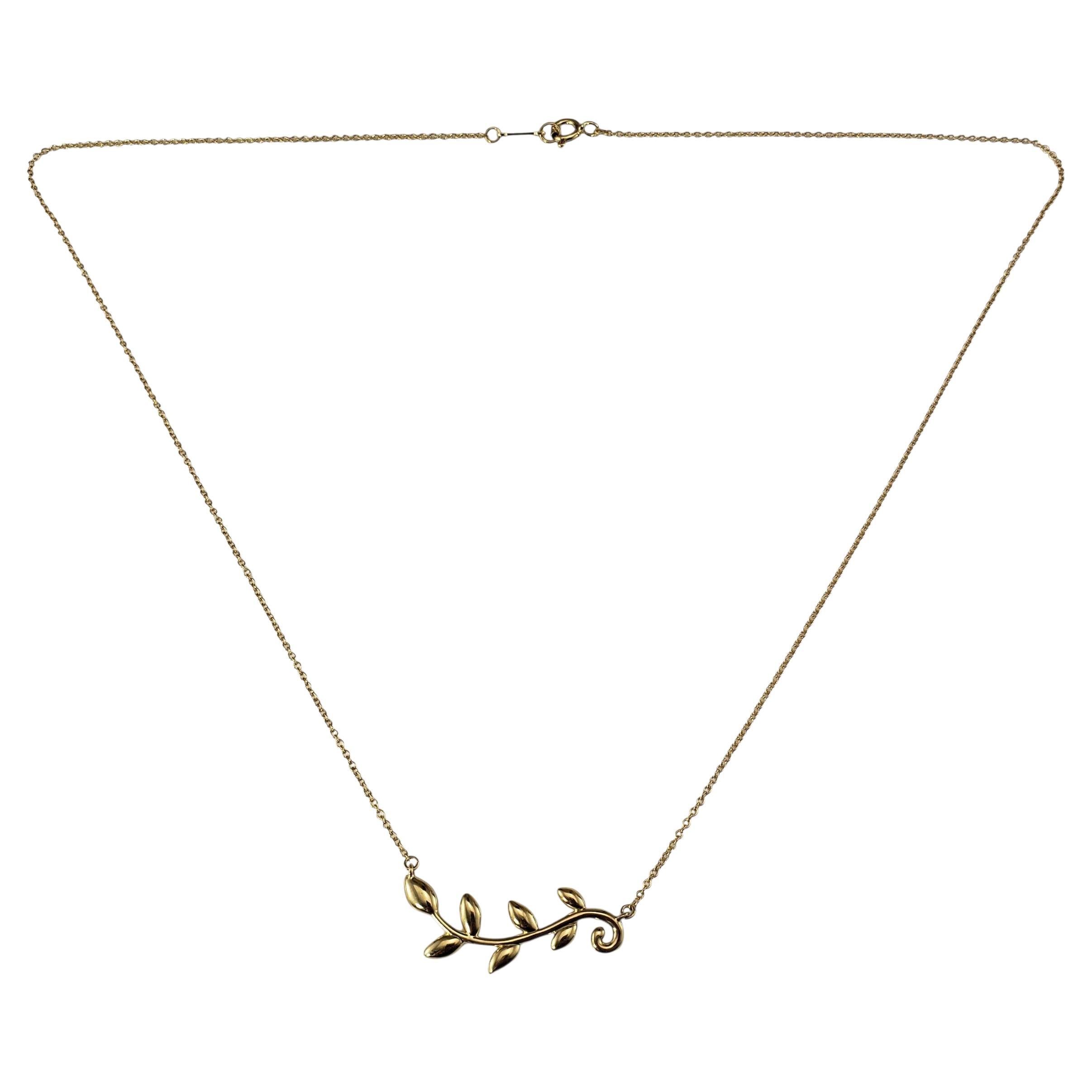 Tiffany & Co. Paloma Picasso 18K Gelbgold Olive Leaf Halskette #22973