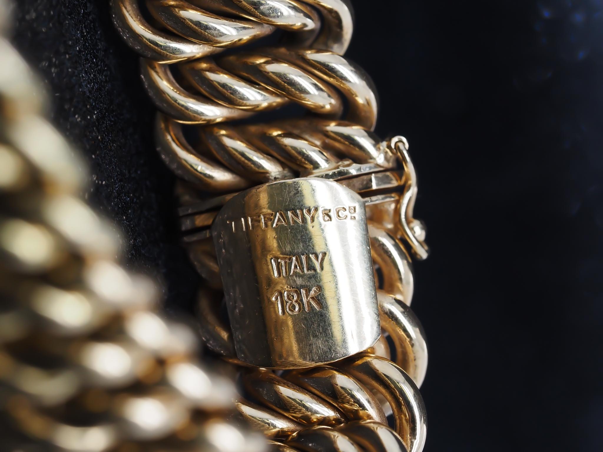 Tiffany & Co Paloma Picasso Bracelet épais en or jaune 18 carats avec tourmaline en forme de poire en vente 6