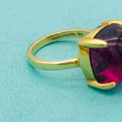 Tiffany & Co. Bague « Sugar Stack » en or jaune 18 carats sertie de rubellite, signée Paloma Picasso