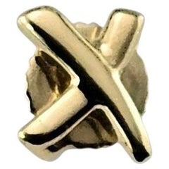 Tiffany & Co. Paloma Picasso 18K Yellow Gold Single "X" Earring #25281