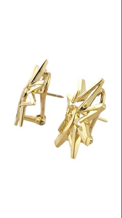 Tiffany & Co. Paloma Picasso 18K Yellow Gold Starburst Earrings #15835