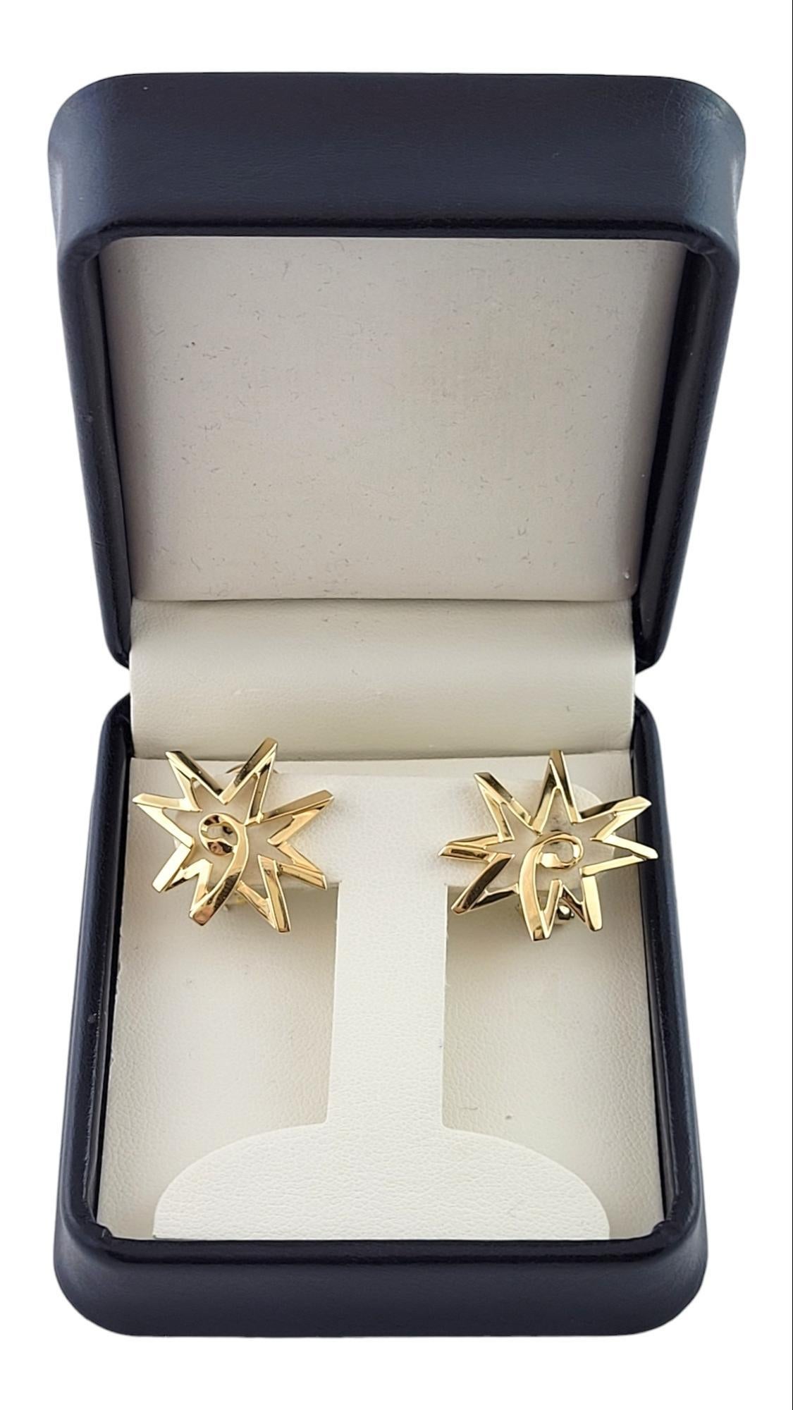 Tiffany & Co. Paloma Picasso 18K Yellow Gold Starburst Earrings #15835 4